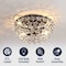 Jonathan Y Izzy 15.5" 2-Light Modern Glam Metal Dome LED Flush Mount w/Crystal Flower Accents, Oil Rubbed Bronze JYL9043C - alternate 9
