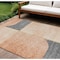 Homeroots 8' X 10' Coral Peach And Gray Abstract Washable Indoor Outdoor Area Rug 582899 - alternate 1