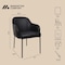 Manhattan Comfort Loft Metal Vegan Leather Armchair in Black - Set of 2 DC1535-2 - alternate 8
