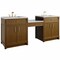 James Martin Vanities Bellshire 84" Dual Vanity Set w/24" Make-Up Counter, Honey Oak w/3 cm Eternal Jasmine Pearl Sileston 660-VMC84-HNO-3EJP - alternate 5