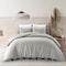 Homeroots Light Gray King Linen 220 Thread Count Washable Duvet Cover Set 529005 - alternate 7