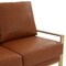 Leisuremod Jefferson Leather Loveseat with Gold Frame, Cognac Tan JAG53BR-L - alternate 6