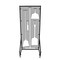 5S Supplies Housekeeping Shadow Board Broom Station V5, Gray / White Shadows, Kit + Stand, No Text HSB-V5-GRAY/WHITE-KIT-STAND-NO TEXT - alternate 1