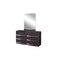 Homeroots Four Piece Wood Brown Solid Wood Bedroom Set With Mirror 343925 - alternate 5