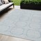 Homeroots 5' X 8' Sky Blue And Ivory Geometric Washable Indoor Outdoor Area Rug 610854 - alternate 1