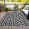 Homeroots 5' X 8' Black And Ivory Ogee Washable Indoor Outdoor Area Rug 601531 - alternate 6