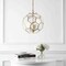 Jonathan Y Bee 13.5" 3-Light Modern Bohemian Iron/Glass LED Pendant, Brass Gold/Clear JYL9925A - alternate 7