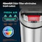 Hls Commercial 13 gal Half-Round Indoor Metal Can, Silver, Touchless Sensor Lid, Stainless Steel, 12.63 in HLS13HX - alternate 3