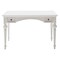 Homeroots 47" White Solid Wood Computer Desk With Hutch With Two Drawers 397849 - alternate 7