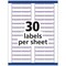 Avery File Folder Label, 21/32" Label W, 30 Labels per Sheet Purple 5666 - alternate 5