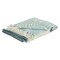Homeroots 50" X 60" Teal Blue And Ivory Color Block Cotton Throw Blanket with Fringe 518805 - alternate 1