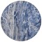 Homeroots 8' Denim Blue And Navy Blue Round Abstract Washable Indoor Outdoor Area Rug 577928 - alternate 4