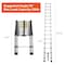 Wrightmaster 14.5 ft. Aluminum Portable Extension Ladder with 300 lb. Load Capacity Type IA Duty Rating for Home ZR-255610 - alternate 8