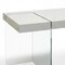 Homeroots 79" White And Clear Glass Dining Table 555167 - alternate 4