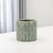 Homeroots Green Ceramic 33 Ounce Geometric Round Distressed Pot Planter 487426 - alternate 4