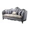 Homeroots 89" Platinum Imitation Silk Damask Sofa And Toss Pillows 491319 - alternate 1