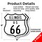 Signmission Illinois Route Marker Shield Sign Us 66, 6 inch X 6 inch, Plastic Sign, 2PK SHI-P-2PACK-6-382 - alternate 5