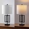 Jonathan Y Anya 20.25" Organic Modern Geometric Interlocking Rectangular Metal LED Table Lamp w/Marble Base, Bla JYL1039B - alternate 8