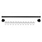 Kingston Brass 36"-60" Stainless Steel Adjustable Shower Curtain Rod with Rings, Matte Black KSR360 - alternate 1