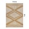 World Rug Gallery Contemporary Geometric Stripe Weather Resistant Reversible in/Out Rug 7ft 10in x 10ft Natural WR109NATURAL8X10 - alternate 3