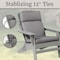 Lavish Home High Back Outdoor Chair Cushions for Patio Furniture Seats Water, Fade & UV-Resistant Fabric 82-TEX1061G - alternate 8