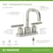 Symmons Dia 4 in. Centerset Two-Handle Bathroom Faucet with Push Pop Drain (1.0 GPM) SLC3512STNPP - alternate 3