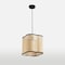 Vidalite Gal 1-Light Pendant with Rattan Shade, Stitched Velvet Detailing, Adjustable Hanging Height CE1008603 - alternate 1