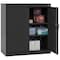 Sandusky Lee Medium Duty Welded Steel Counter-Height Storage Cabinet, 36x24x36, Black CA21362436-09 - alternate 5