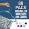 Lifemaster Heavy-Duty Plastic Hangers, Non-Slip, Space-Saving, Holds 5 lbs, Aqua, 80PK LMPLCAQA80 - alternate 6
