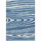 Homeroots 8' X 10' Navy Blue Denim Blue And Ivory Faux Bois Washable Indoor Outdoor Area Rug 614494 - alternate 7