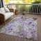 Homeroots 10' X 14' Purple Lavender And Artichoke Green Floral Washable Indoor Outdoor Area Rug 583129 - alternate 7
