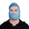 Vguard Disposable Hood, Polypropylene, Blue, Covers Head, Nose, Mouth , 1000 PK B19N23 - alternate 2