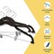Lifemaster Velvet Skirt Hangers, Adjustable Clips, 360 Deg Swivel Hook, Non-Slip, Holds 10 lbs, Brown, 30PK LMVSH30BW - alternate 8