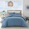 Homeroots Navy Blue Queen 100% Cotton 180 Thread Count Washable Duvet Cover Set 529018 - alternate 7