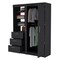 Homeroots 59" Black Accent Cabinet Soft Close With Three Shelves And One Drawer 518213 - alternate 4