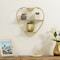Vintiquewise Heart-Shaped 2-Tier Floating Metal Wall Shelf with Overhead Light Bulb - Decorative QI004691.Hrtgold - alternate 8
