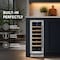 Yeego 11.6 inch 23 Bottle Single Zone Built-in Compressor Wine Cooler Refrigerator YG-WS12R-ZO - alternate 7