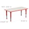 Flash Furniture Rectangle Table Set, Plastic, Steel, Grey YU-YCY-060-0036-RECT-TBL-RED-GG - alternate 6