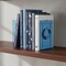 Acrimet Clear Plastic Bookends 1 Pair, Book Holder (Clear Blue), 2PK 290.4 - alternate 5