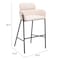 Homeroots 30" Beige And Black Fabric And Steel Bar Height Bar Chair 555671 - alternate 8