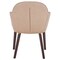 Leisuremod Elias Dining Chair Upholstered in Leather Velvet and Powder Coated Iron Legs, 2PK EDC21LTP-2 - alternate 7