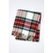 Homeroots 55" X 70" Black Red And White Plaid Cotton Blend Plush Throw Blanket with Fringe 702223 - alternate 2