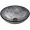 Vigo Giovanni Titanium Gray Glass 17 in. L x 17 in. W x 6 in. H Round Vessel Bathroom Sink VG07050 - alternate 1