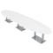 Skutchi Designs Oval Conference Table With Power Unit, 48 in W, 216 in L, White HAR-OVL-48X216-DOU-W960-NA - alternate 1