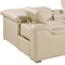Homeroots Beige Italian Leather Power Reclining U Shaped Eight Piece Corner Sectional With Console 632568 - alternate 8