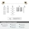Amerock Glacio Clear/Golden Champagne Contemporary 18 in 457 mm Towel Bar BH36063CBBZ - alternate 2