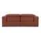 Homeroots 87" Camel Italian Leather Metal USB Reclining Sofa 720456 - alternate 6