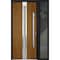 Vdomdoors Steel Door Deux 1744 Natural Oak Sidelight Exterior Black Window Stainless Inserts Single Modern Pa DEUX1744EXD-OAKB-W36+12xH80-LH-O - alternate 12