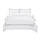 Homeroots Gray and White Queen 100% Cotton 200 Thread Count Washable Duvet Cover Set 528500 - alternate 1
