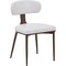Leisuremod Dilenny Faux Leather Dining Chair - Modern Padded Side Chair with Steel Legs DC49CR - alternate 1